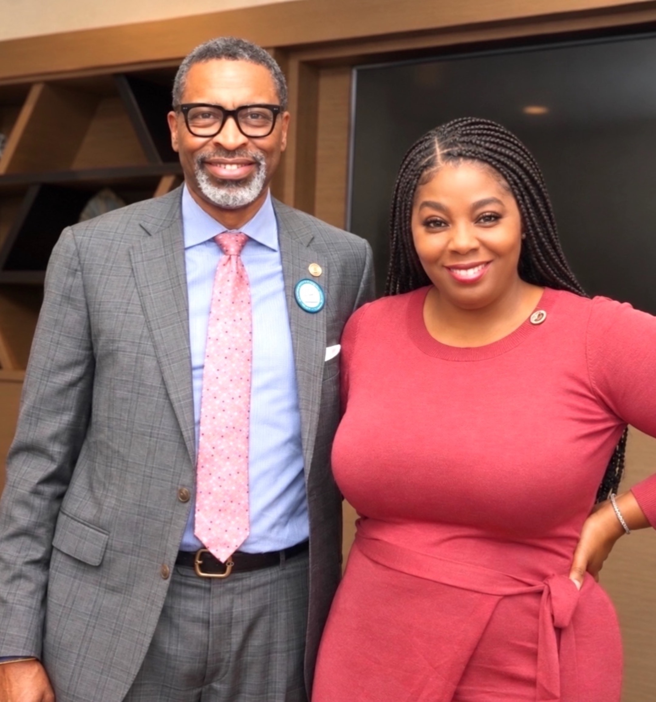 Monica R. Gibbs with Derrick Johnson, CEO of NAACP