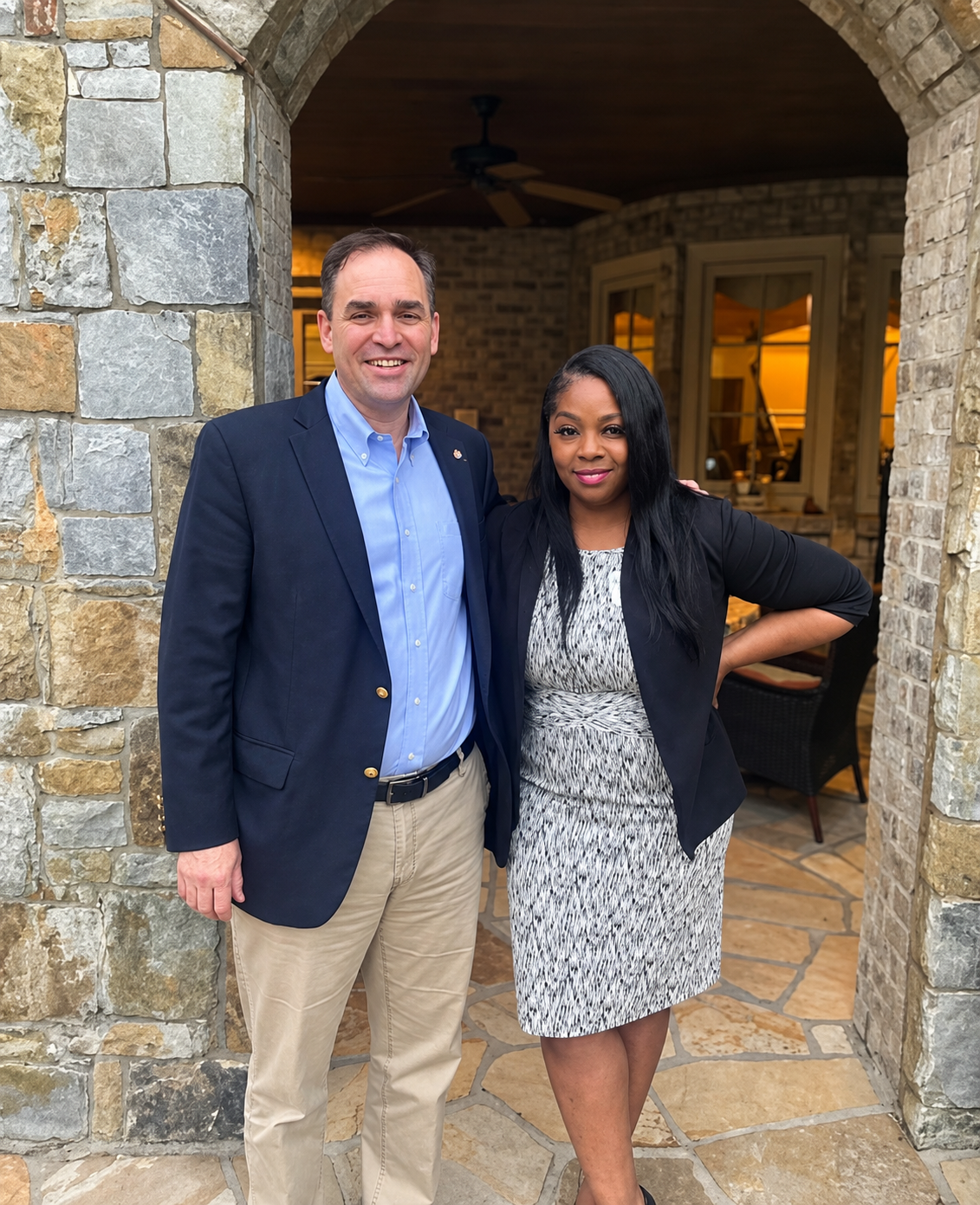 Monica R. Gibbs with Representative Wiley Nickel